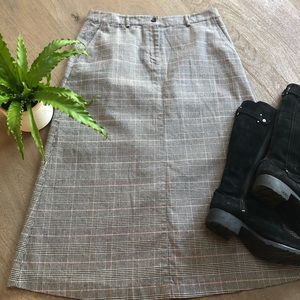 LL Bean Classic Fit Long Vintage Wool Skirt